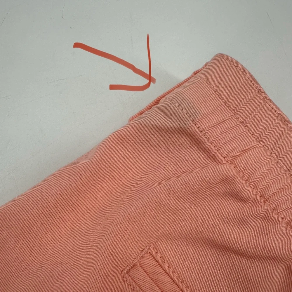 Lands' End Shorts Womens 16 Peach Classic Chino Cotton Stretch 12